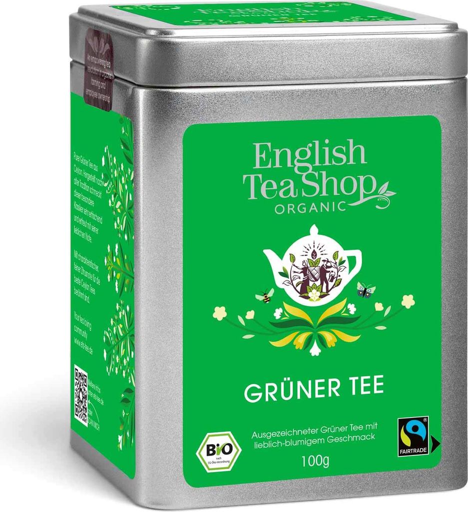 ETS - Grüner Tee, BIO Fairtrade, Loser Tee, 100g Dose