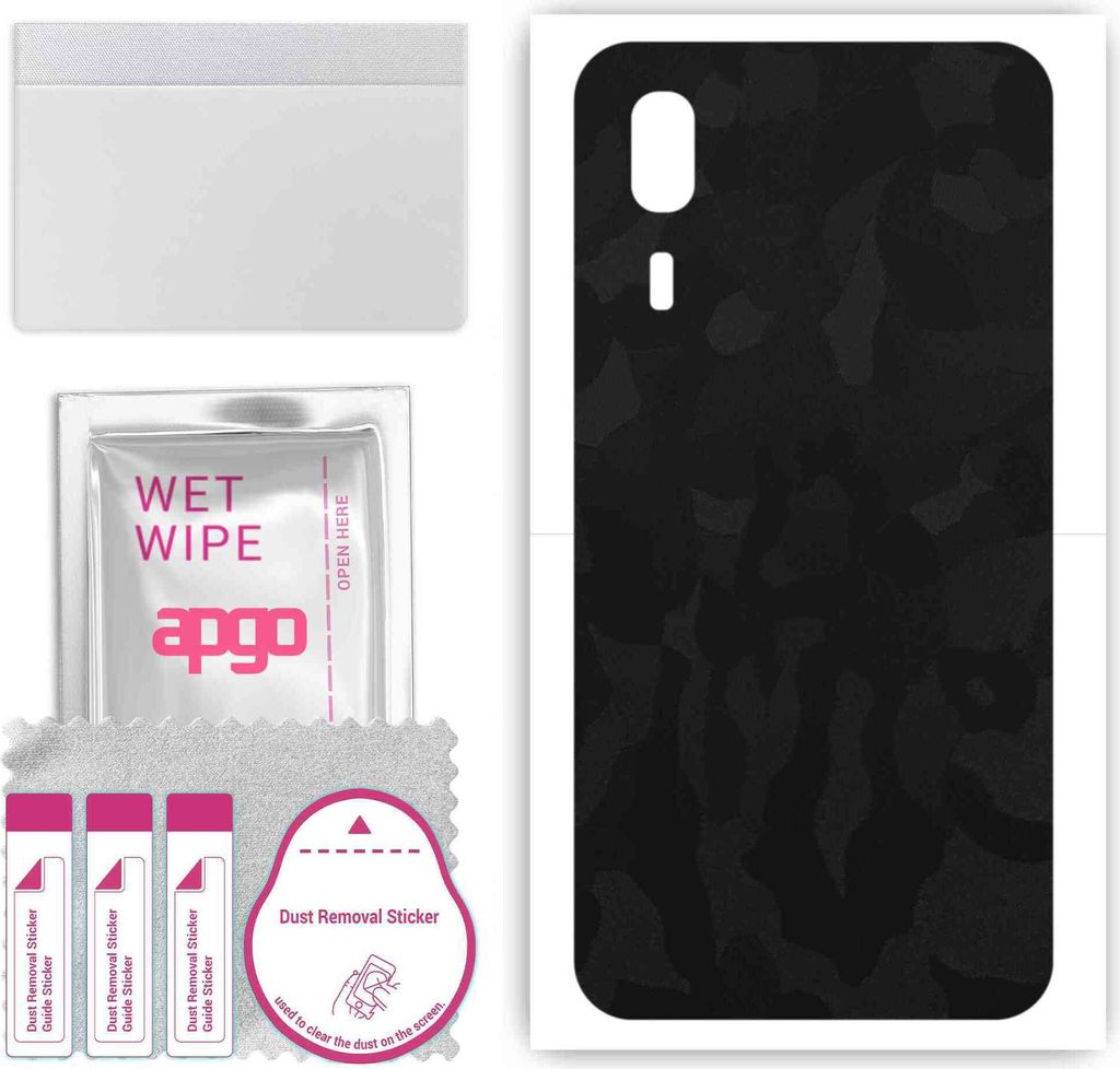 apgo Rückseite Schutzfolie, Skin, kompatibel mit Samsung Galaxy A2 Core, Hinten Displayschutzfolie aus Vinylfolie, kratzfest, einfache Montage - S...
