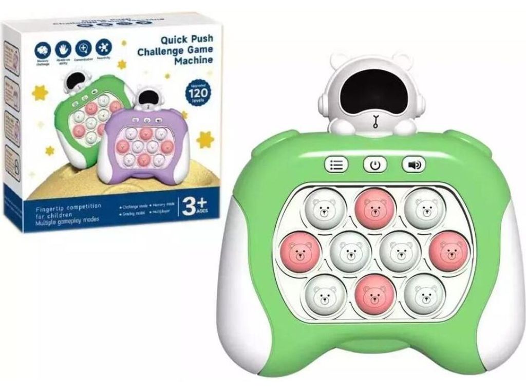 Leantoys Space Pop It Sensory Game Batteriebetriebene Beleuchtung Geräusche Grün
