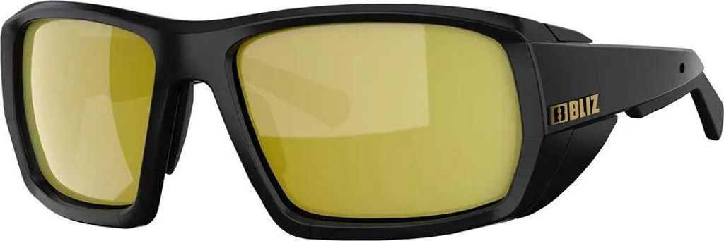 Bliz Peak Verspiegelte Polarisierte Sonnenbrille Schwarz Brown Polarized With Gold Mirror/CAT4 Schwarz Brown Polarized With Gold Mirror/CAT4