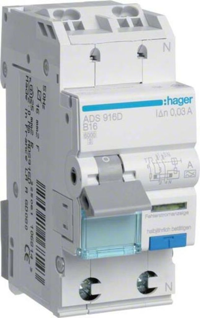 Hager ADS910D, Fehlerstromschutzschalter Produktbild 