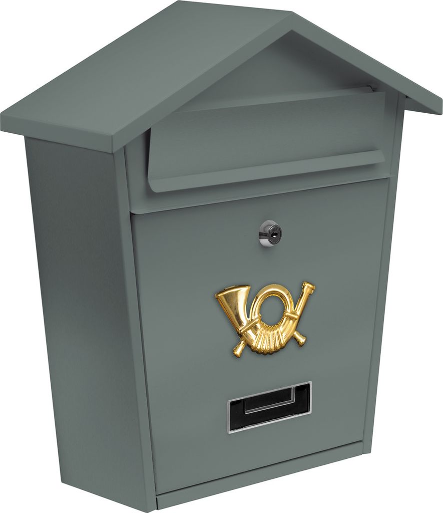 VOREL Briefkasten Graphit mit 2 Schlüsseln - 370x320x105 mm Produktbild 1