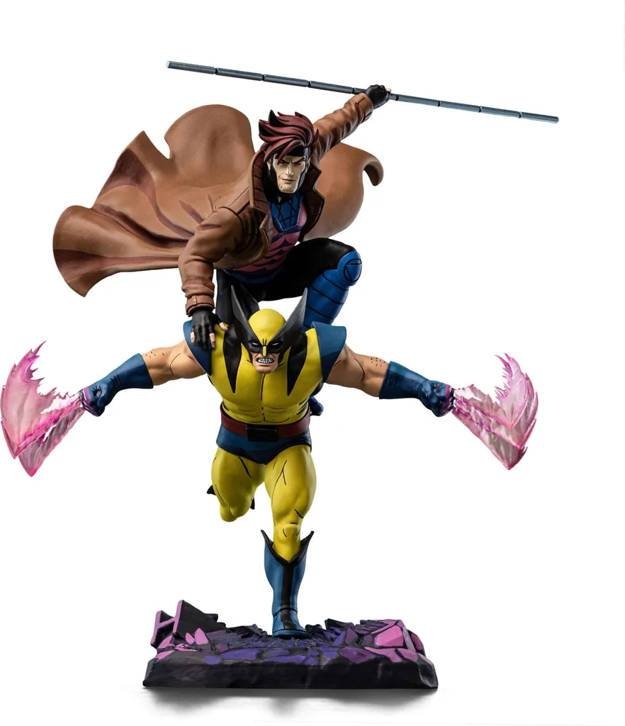 Statue X-Men '97 Gambit Wolverine : Le Cadeau Idéal pour Collectionneur Marvel