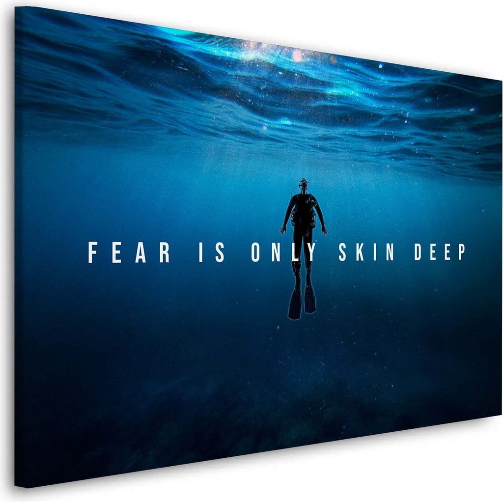 Wandbild Leinwandbild Fear Is Only Skin Deep: 90x60x4cm