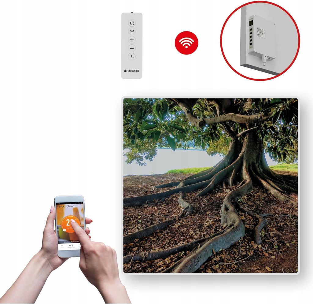 Termofol TF-SWT Infrarot Wandheizung - Wandheizung Elektrisch - Baum - 350W - 60x60 cm