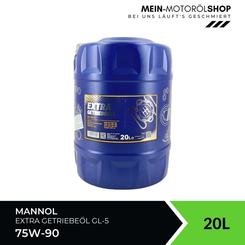 Mannol Extra Gear Oil Getriebeöl 75W-90 GL-4/GL-5 LS 20 Liter (MN8103-20)