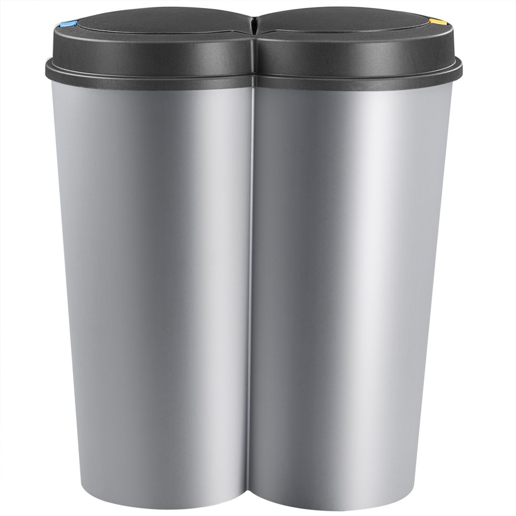 Mülleimer Druckdeckel Abfalleimer Müllbehälter Abfallsammler mit Handgriffen 