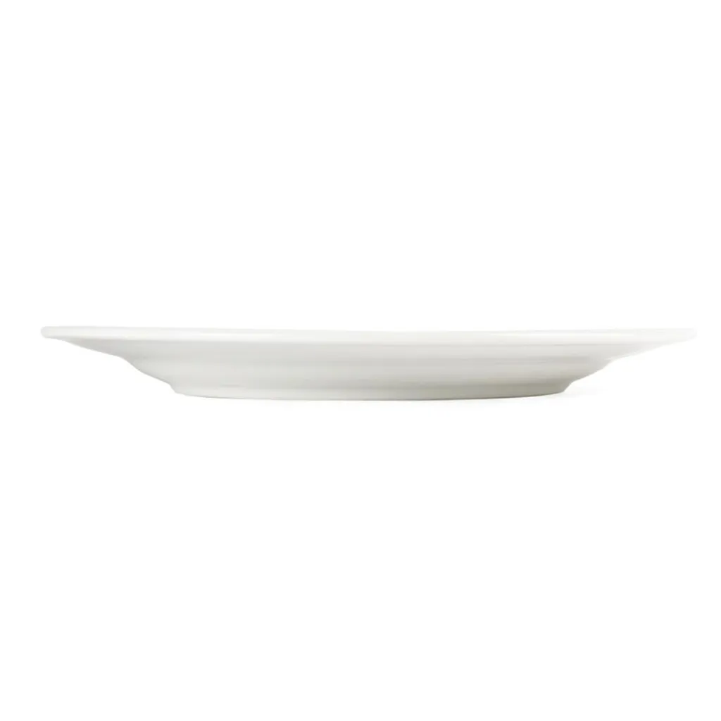 Assiettes rondes à large bord Olympia Whiteware 31cm en porcelaine lot 6