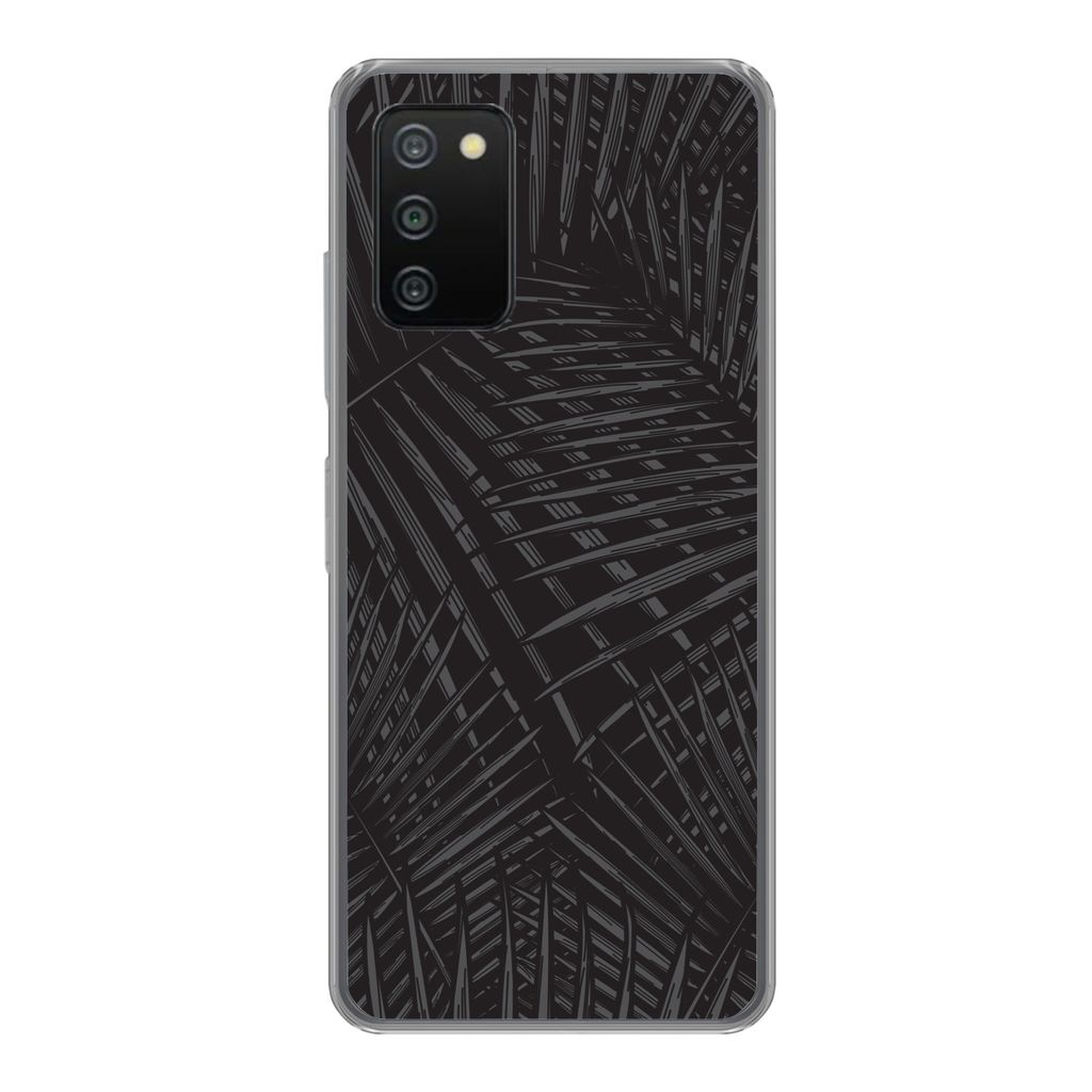 MuchoWow Handyhülle Schutzhülle Hülle für Samsung Galaxy A03s Modern - Pflanzen - Tropisch Silikon Softcase Handy Hülle - Schutz