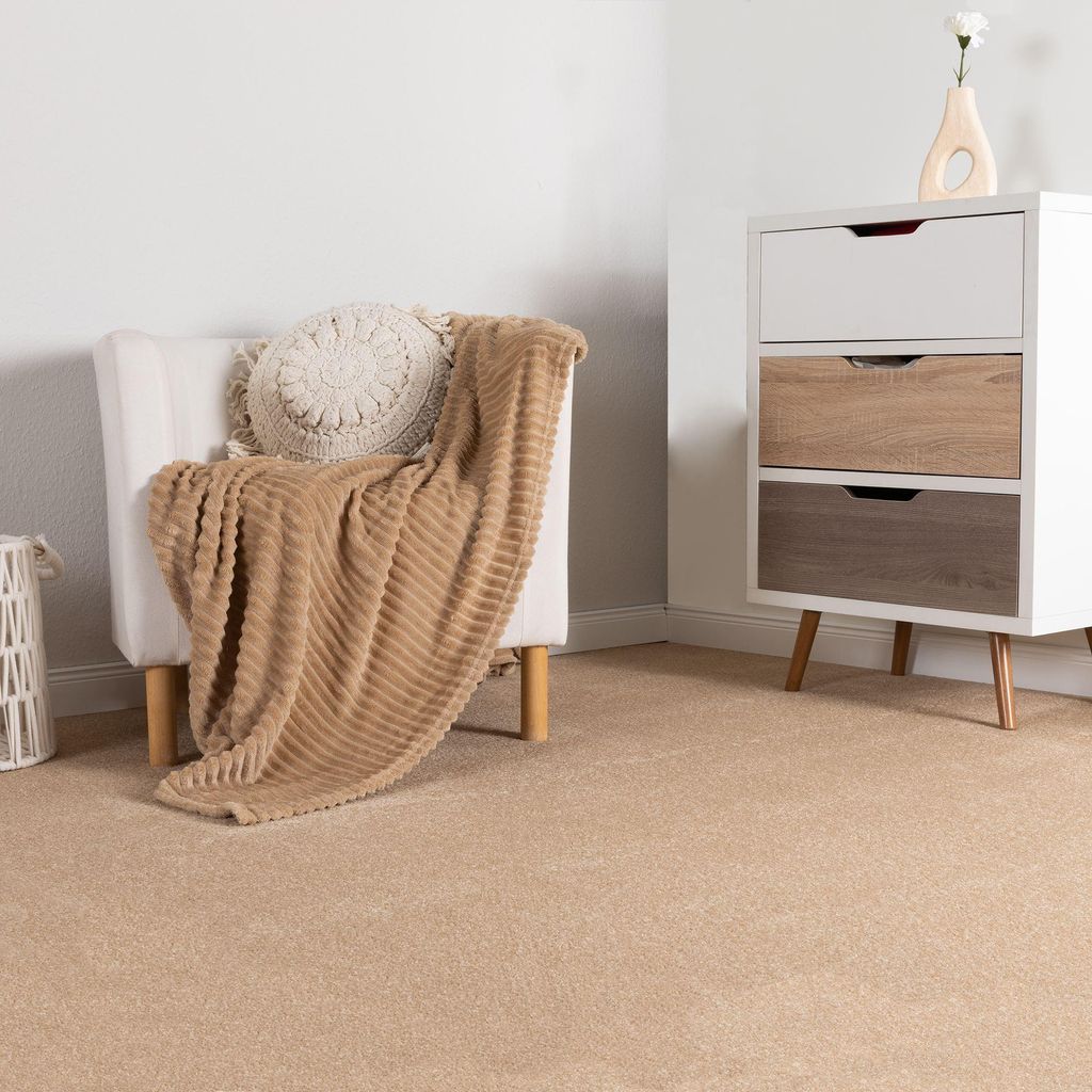Steffensmeier Teppichboden Ibiza | Auslegware | Kinderzimmer ,Wohnzimmer,Schlafzimmer und Jugendzimmer | Beige, Größe: 400x600 cm