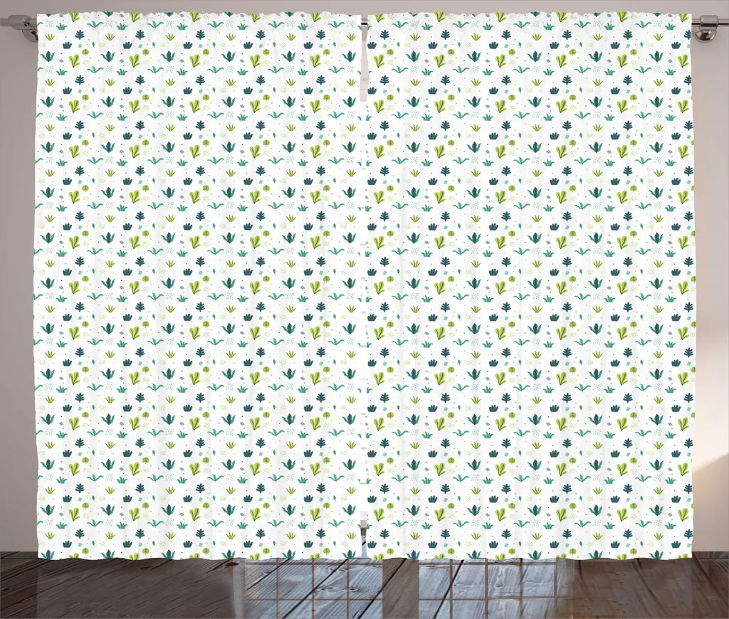 Rideau Universel Cactus 280x225cm Anti-Regards pour Salon et Chambre