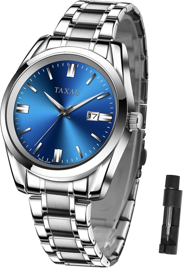 Edelstahl Herrenuhren wasserdichte Uhren Luxus Business Uhren Multifunktions Leuchtdatum Geschenk Männer