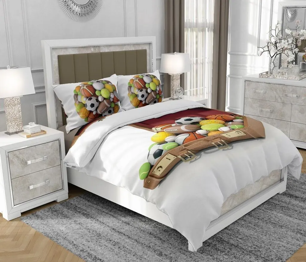Set Letto SOVIO 160x200 cm: 100% Cotone con Zip - Praticità in Famiglia