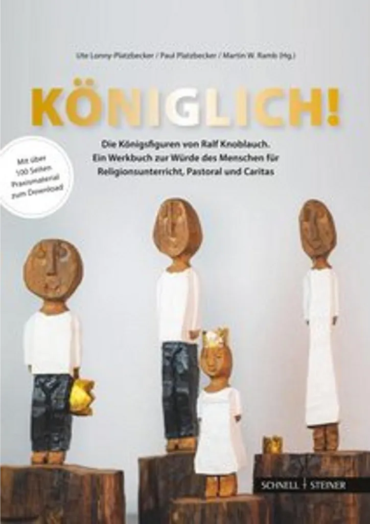 Statue de roi Ralf Knoblauch en bois - Sculpture décorative de collection
