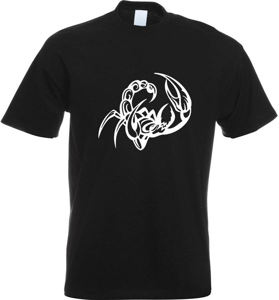 Kiwistar - T-Shirt - schwarz - Skopion Motiv Bedruckt Funshirt Design Print - mit Motiv Bedruckt - Funshirt Design - Sport - Freizeit - Herren - M