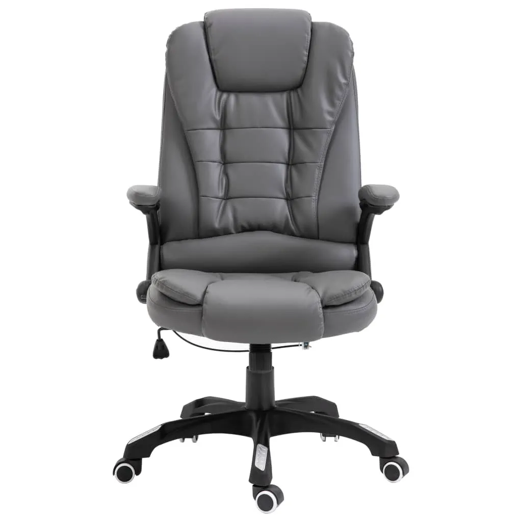 vidaXL Chaise de bureau anthracite en similicuir - Siège pivotant Pro