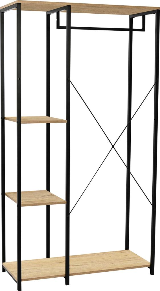 Alizee Portemanteau - 90x40x167cm - avec tringle et 2 Image du produit 