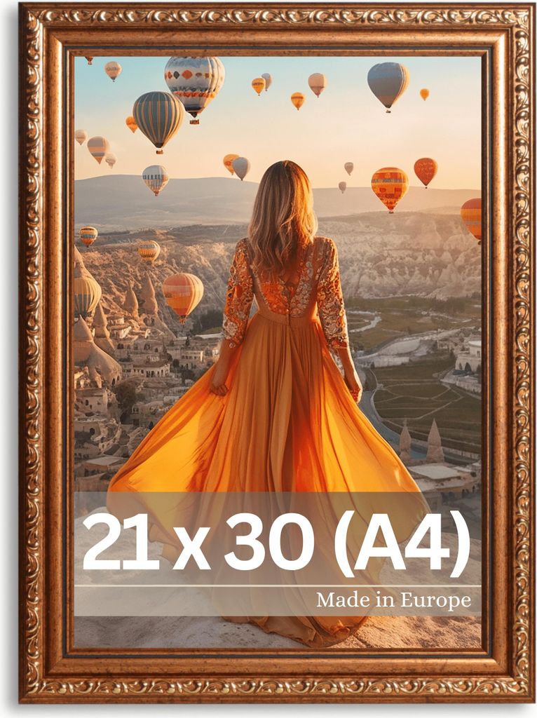 Bilderrahmen "Chagall" - Farbe: Braun Gold - Größe: 21 x 30 cm