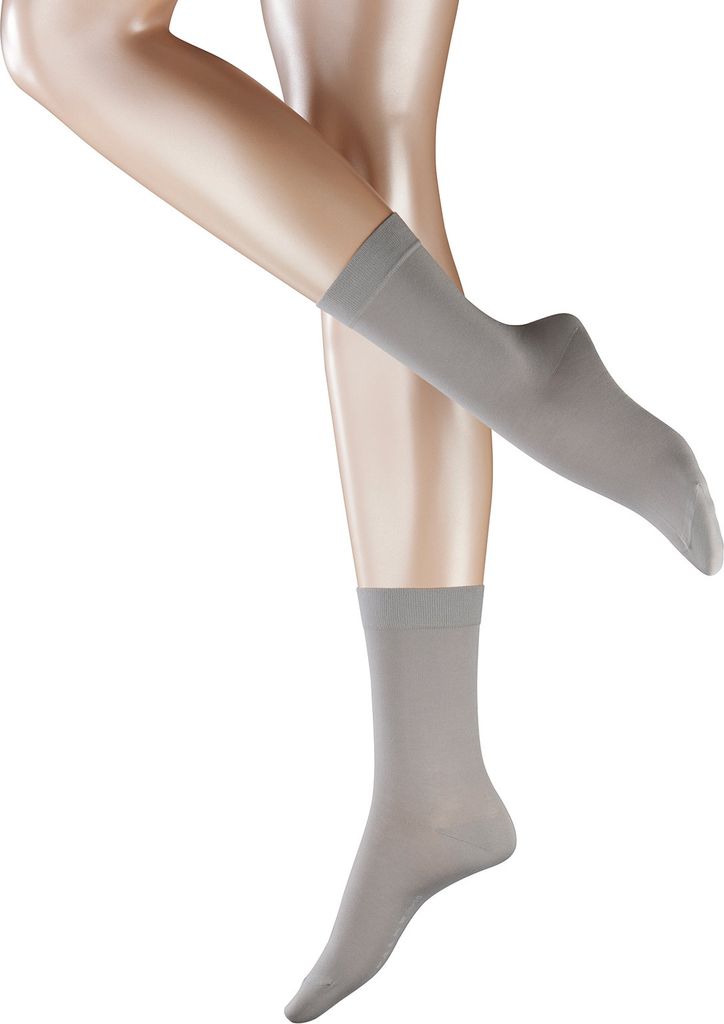 FALKE Baumwolle Touch Socken Damen silver 39-42