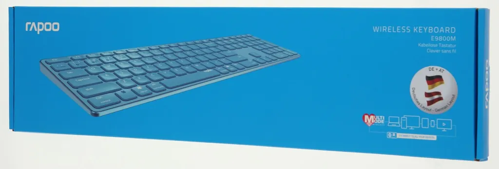 Clavier Sans Fil Rapoo E9800M Bluetooth pour Bureau et Tablette Bleu - 3
