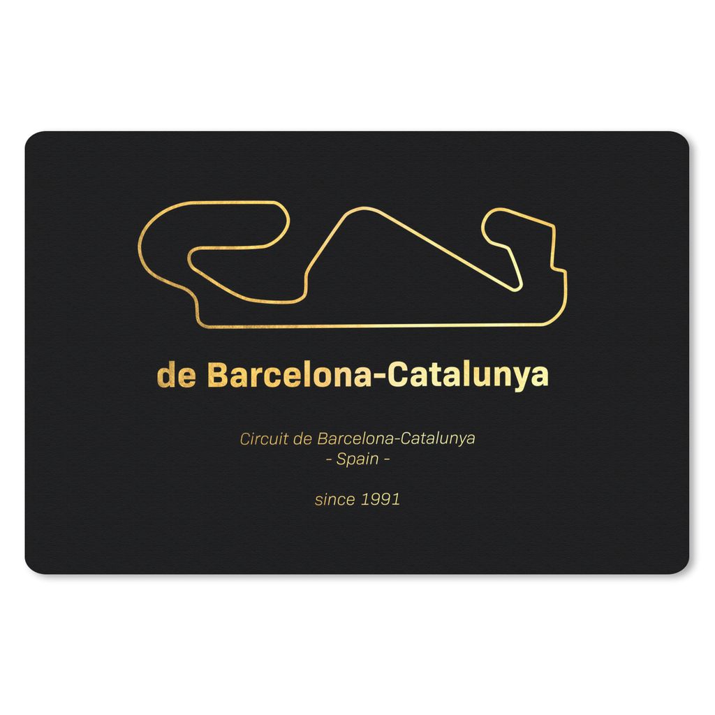 MuchoWow Mauspad Mousepad F1 - Rennstrecke - Barcelona 27x18 cm - Mousepads - Maus Mat - Pad - Mausunterlage - Büroartikel - Desk Matten