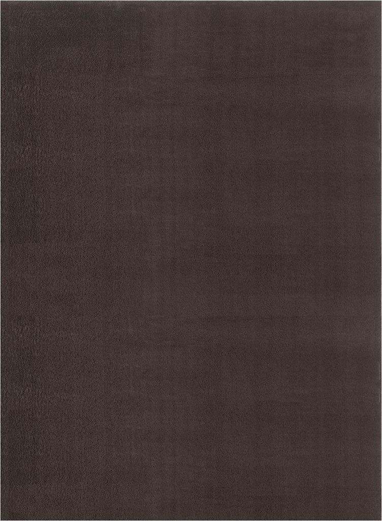 Teppich - 200 x 280 cm - Dunkelbraun - Unifarben