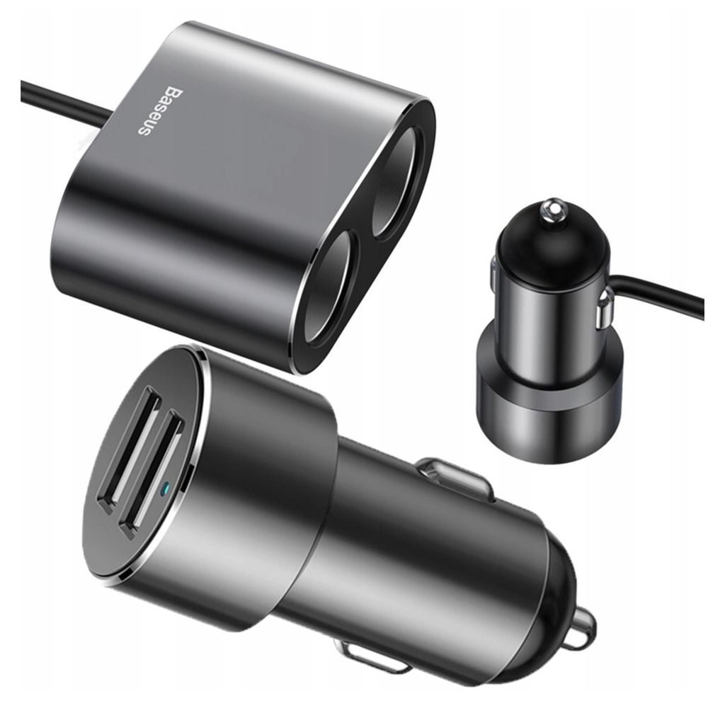 Baseus 2X Usb 3.1A 17W 2X 80W zásuvka splitter Black Obrázok produktu 