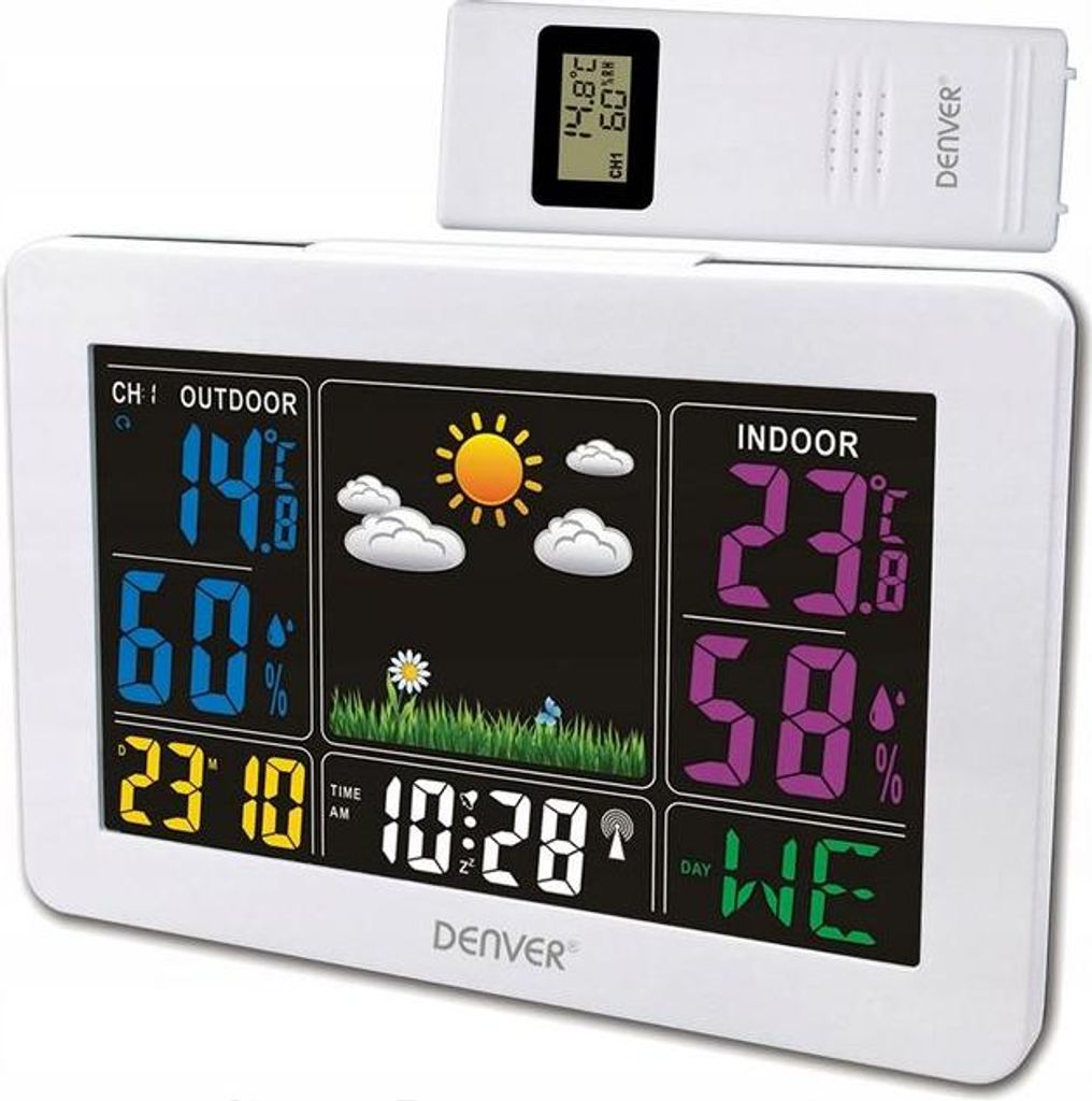 Denver WS-540WHITE, Biały, Wilgotnościomierz wewnętrzny, Zdjęcie produktu 