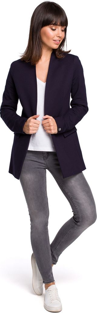 BeWear Lange Jacke für Frauen Wendelin B102 Dunkelblau L