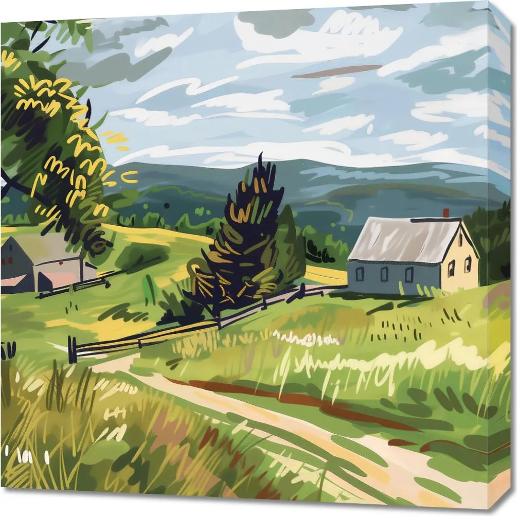 Quadro 60x60 cm Campagna rigogliosa