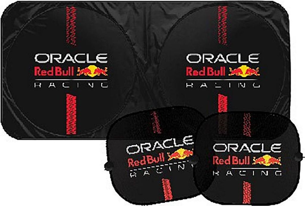 Red Bull Racing Red Bull Powerbar Schwarz/Rot Auto-Sonnenschutz und Seitenvorhang, Paar, schützend, langlebig und einfach zu installieren, Sonnens...
