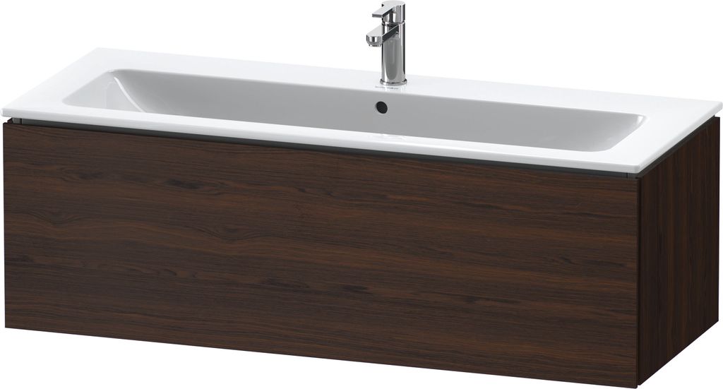 Waschtischunterbau L-CUBE 1220x481x400mm nussbaum gebürstet nussbaum gebürstet