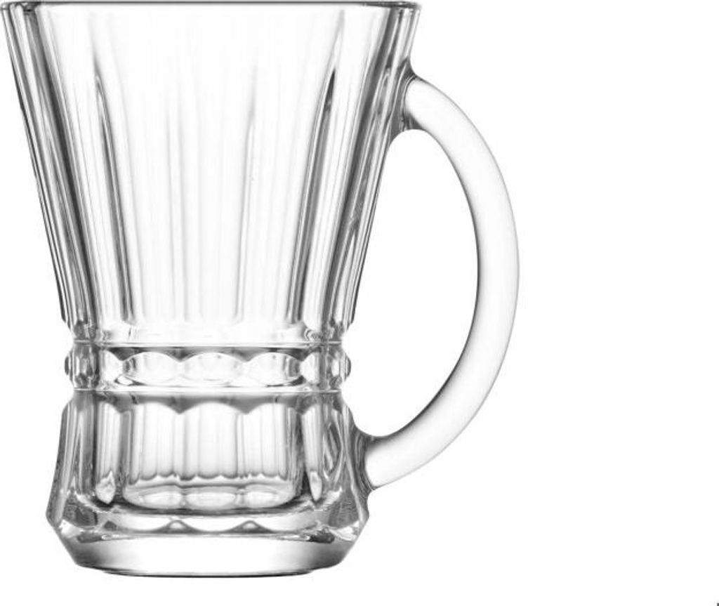 LAV Venüs Teegläser mit Henkel - 6-teiliges Set, 150 ml pro Glas