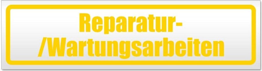 Kiwistar Reparatur - /Wartungsarbeiten Magnetschild Schild magnetisch - 30cm Gelb - Magnetfolie für Auto PKW Kfz