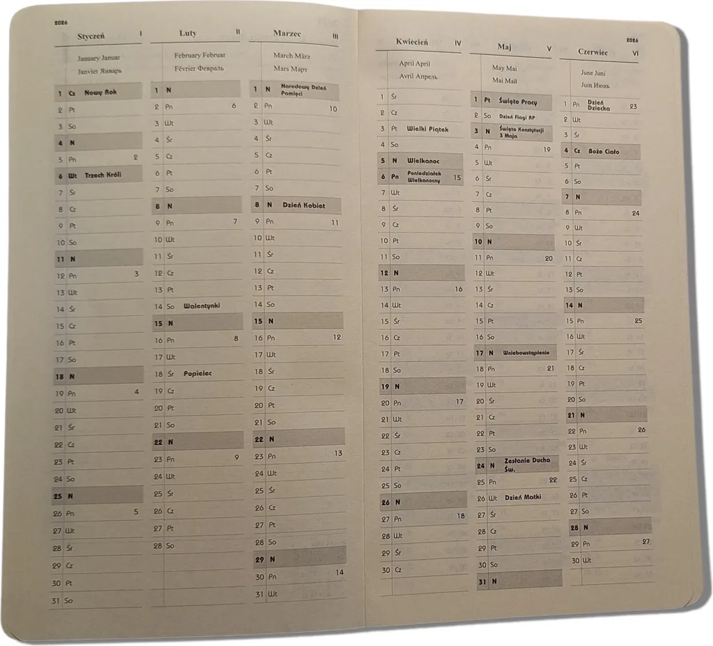 Calendrier B6 marron avec insert 38B idéal pour l'organisation pro - 7