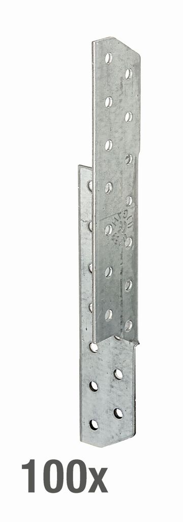 Alberts Sparren-Pfettenanker | links | sendzimirverzinkt | 32 x 32 x 210 mm | 100er Set