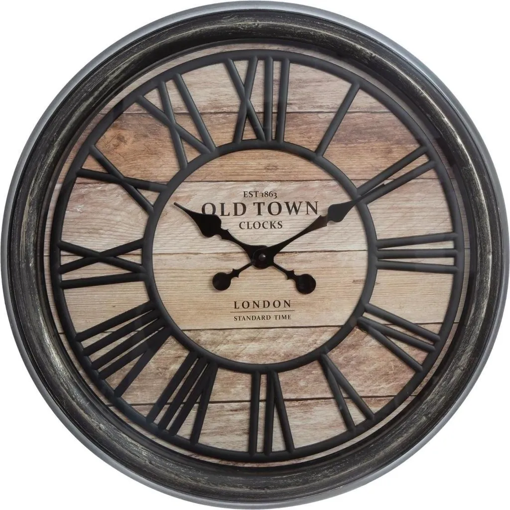 Horloge murale 3D 50 cm silencieuse noire pour une lecture facile 3D