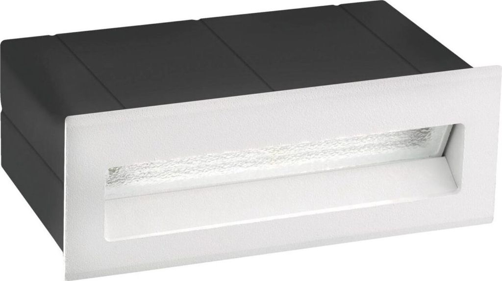 Nova Luce KRYPTON LED Wandeinbauleuchte Weiß 3W IP54 Warmweiss 13,5x8x5,5cm 726405