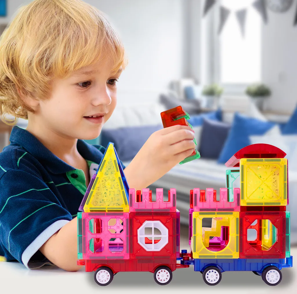 Blocs de Construction Magnétiques 3D - 72 Pièces Éducatives Multicolores