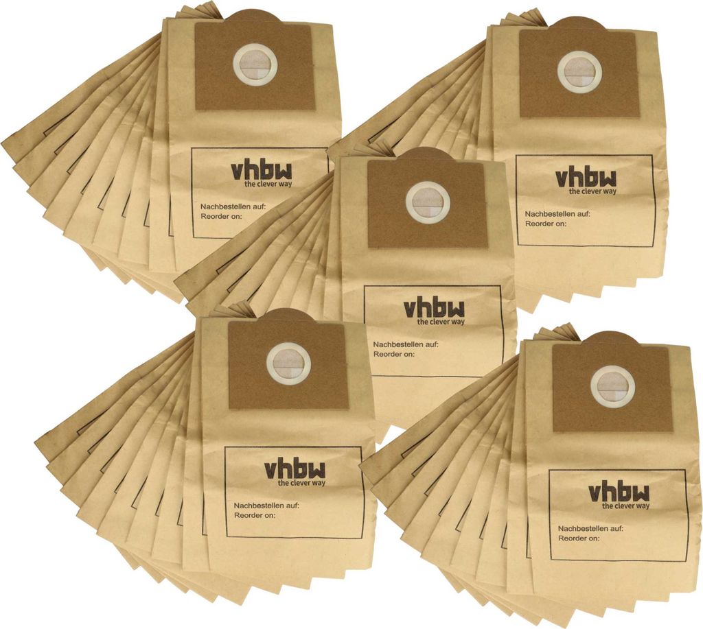 vhbw 50x Staubbeutel Ersatz für Rowenta ZR 815, ZR 765, ZR 81 für Staubsauger - 21cm x 20cm Sandfarben