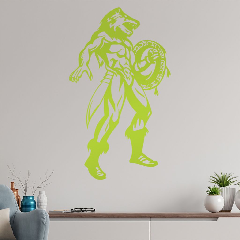 Fantasy Krieger Wandtattoo in 6 Größen - Wandaufkleber Wall Sticker - Dekoration, Küche, Wohnzimmer, Schlafzimmer, Badezimmer