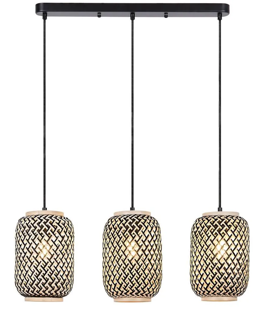 Rabalux 72093 Adalla Suspension 3 Spots E27 Noir Multicolore Ø170mm