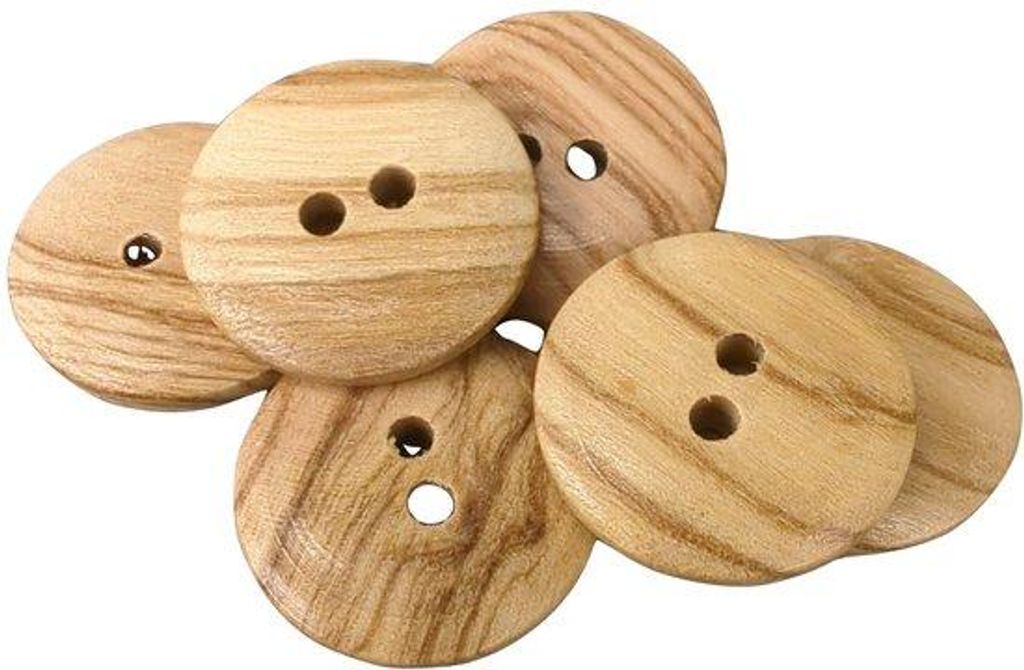 Bottoni in legno d'ulivo 18 mm reversibili - Accessori per Immagine del prodotto 