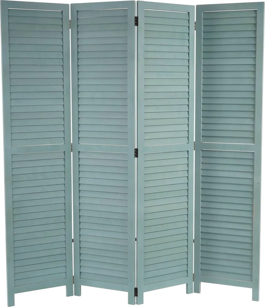 Cloison de séparation intérieure style vintage en bois 170x160 cm Vert