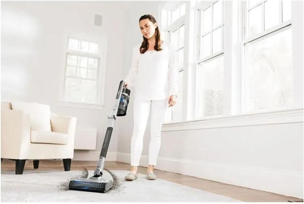Shark PowerPro Akku-Staubsauger freistehend, bis 50 Min. Laufzeit, kabellos, beutellos, für Tierhaare, Allergiker, Teppich und Hartböden, mit LED...