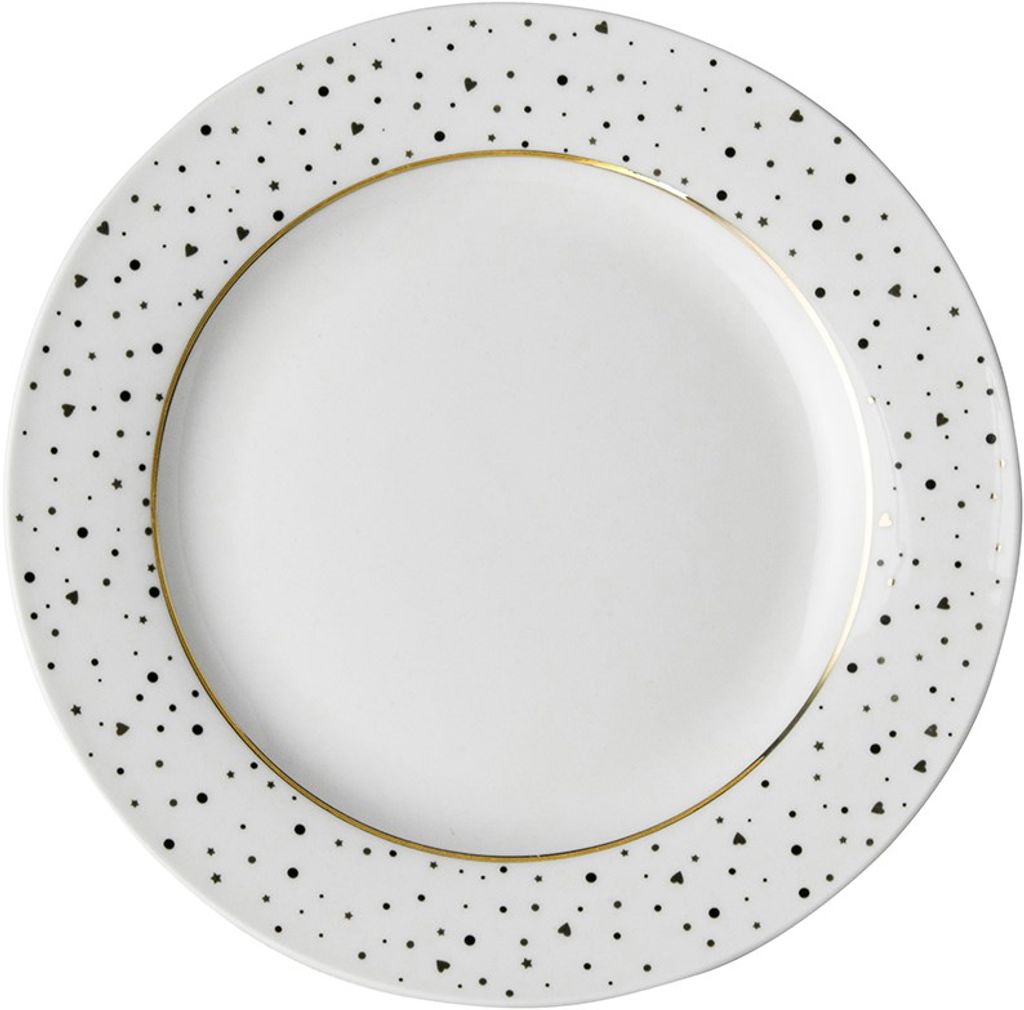 Dutch Rose Amsterdam 4er Set Dessertteller Kuchenteller Teller Porzellan Essteller-Service Speiseteller Frühstücksteller rund zum Servieren von F...
