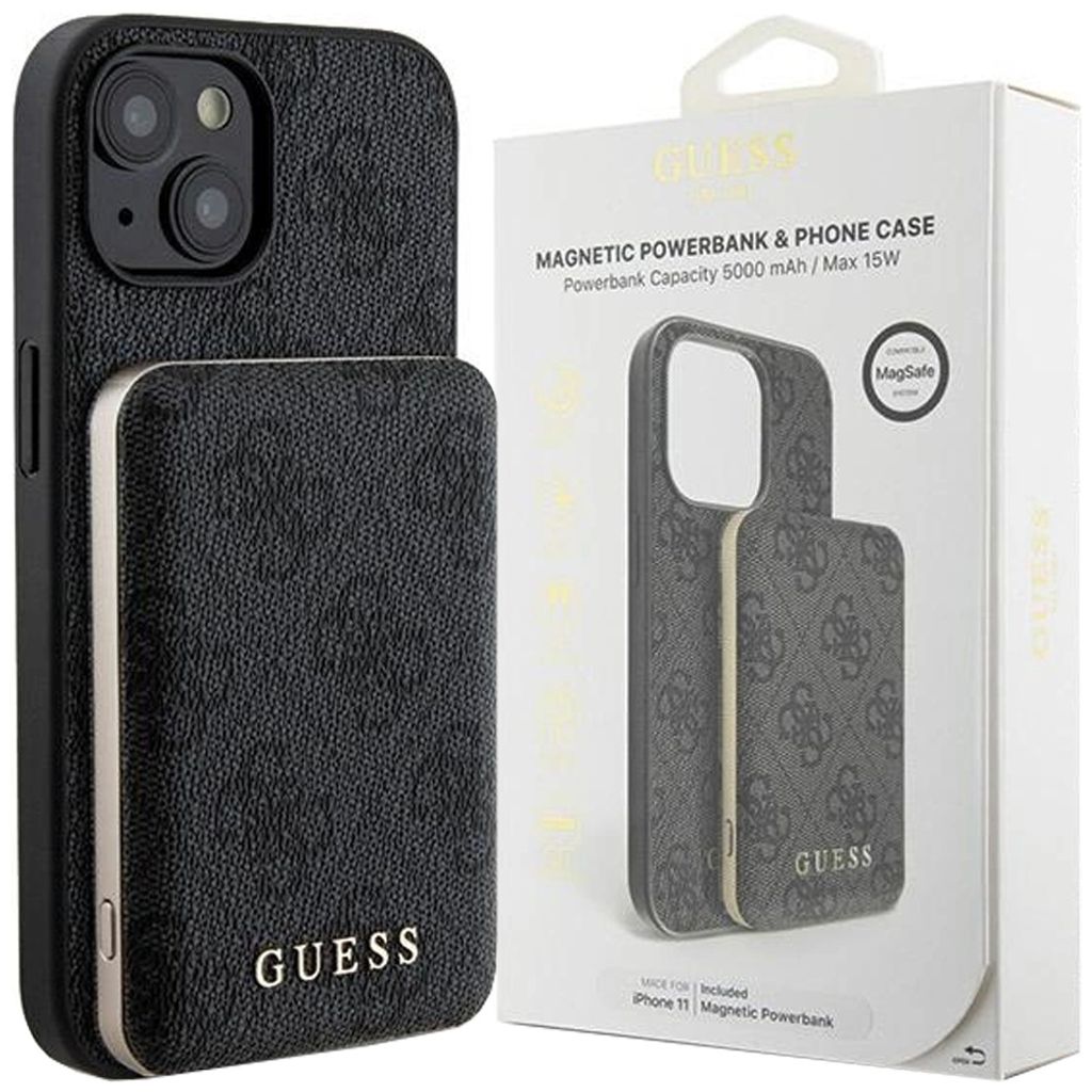 Zestaw Etui Guess 4G Metal Logo Na Iphone 15 + Powerbank Zdjęcie produktu 