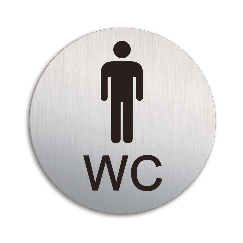Schild Herren WC Toilette Türschild Toilettenschild Ø 100 Produktbild 