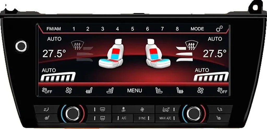 Panneau de commande de clim LCD tactile 10,25" pour voiture BMW 12V