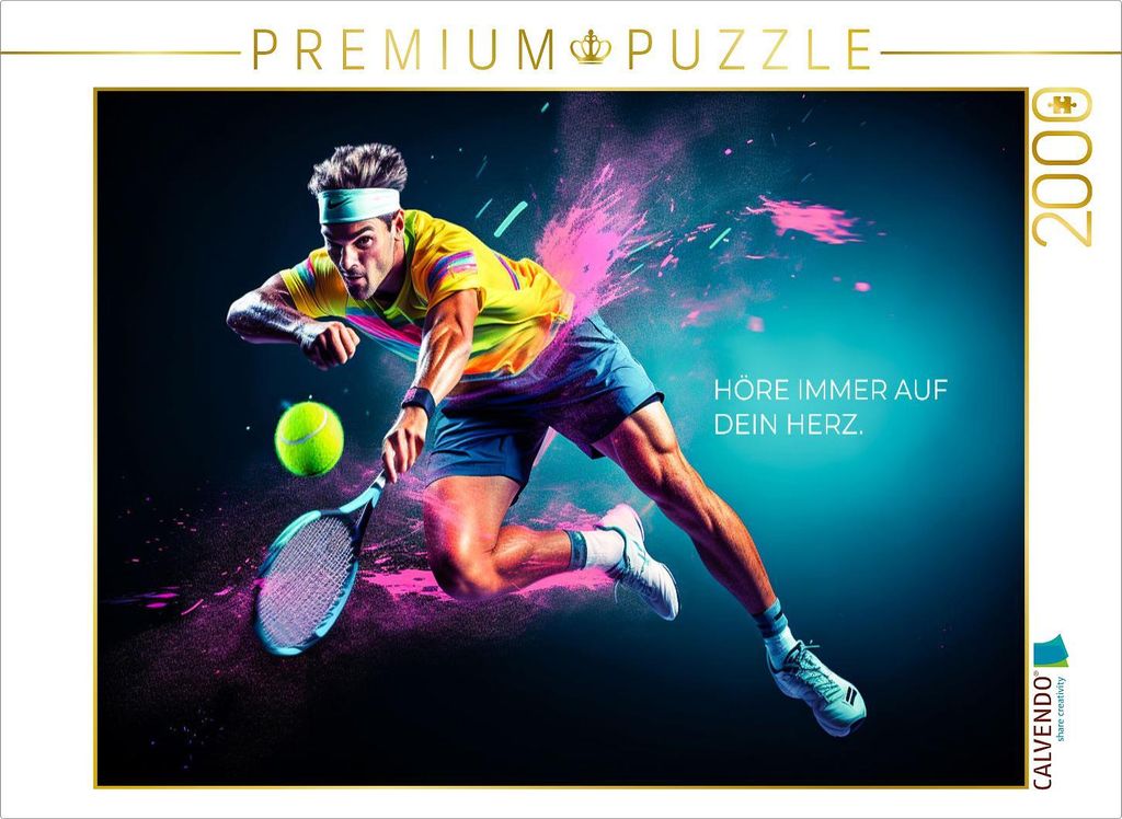 CALVENDO Puzzle Ein Motiv aus dem Kalender Tennis und Motivation | 2000 Teile Lege-Größe 90x67cm Foto-Puzzle für glückliche Stunden